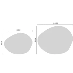 Brand Home Deluxe Miroir LED MAY asymétrique - 80 x 100 cm