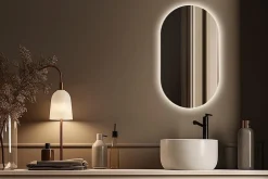 Tulup Miroir LED ovale 40x70 cm lumiere chaude salle de bain