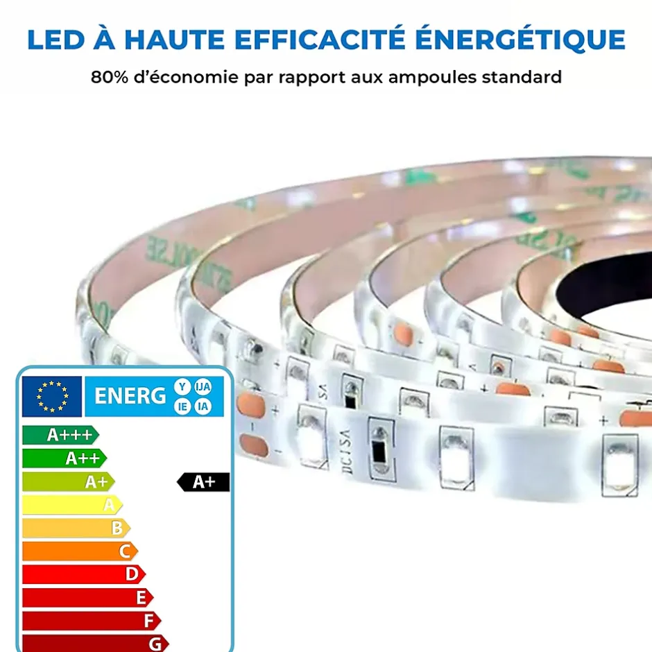 Saniland Miroir LED Salle de bain 140x80cm avec horloge digitale et hauts parleurs Bluetooth