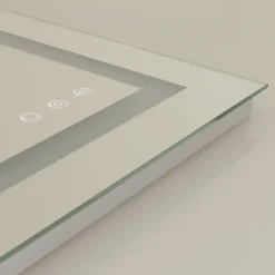 Saniverre Miroir LED salle de bain OBLONG 60 x 80 cm réversible, anti-buée + éclairage et intensité réglables -* Miroir Lumineux