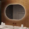 Artforma Miroir LED Salle de Bain - - Ovale - 100x70cm - LED Dual + interrupteur tactile + anti-buée* Miroir Lumineux