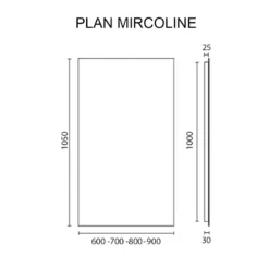 Créazur France Miroir MIRCOLINE - 80x105cm - Sans applique* Miroir Simple