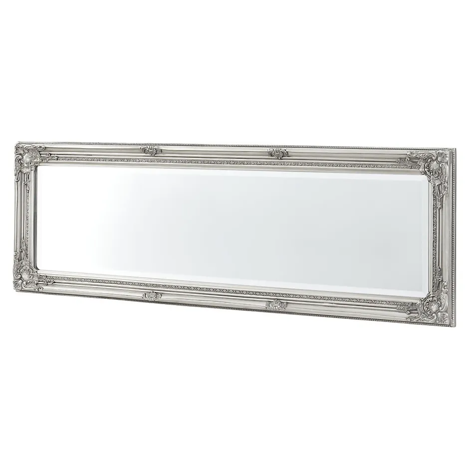 Helloshop26 Miroir mural 132 x 42 x argente