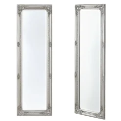 Helloshop26 Miroir mural 132 x 42 x argente