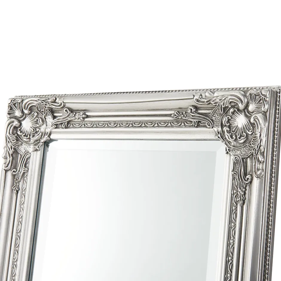 Helloshop26 Miroir mural 132 x 42 x argente