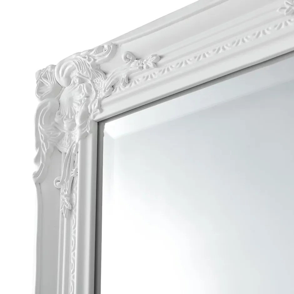 Helloshop26 Miroir mural 132 x 42 x blanc