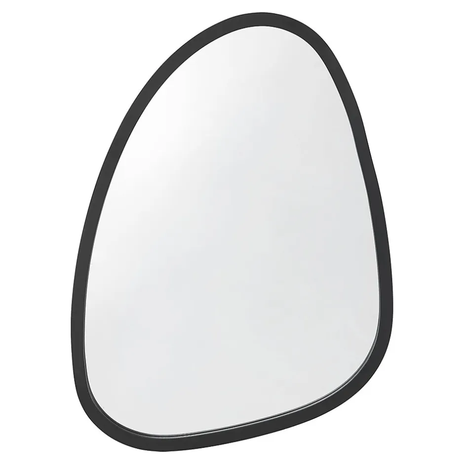 Helloshop26 Miroir mural asymetrique 62 x 50 noir