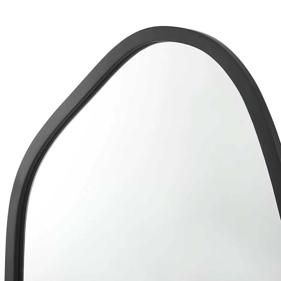 Helloshop26 Miroir mural asymetrique 62 x 50 noir