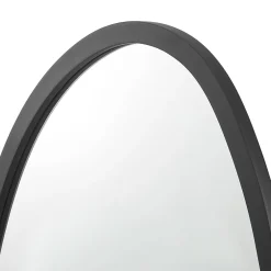 Helloshop26 Miroir mural asymetrique 80 x 58 noir* Miroir Simple
