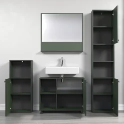Calicosy Miroir mural avec 1 tablette L80 cm - PUREBLISS