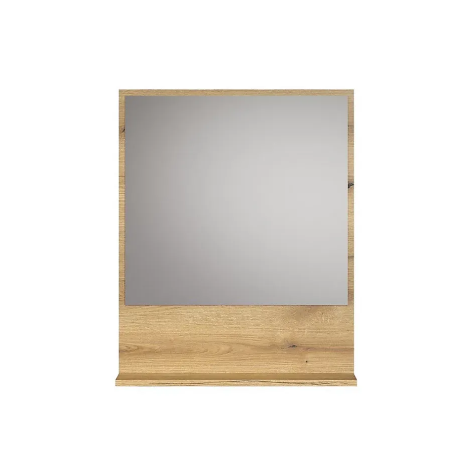 Calicosy Miroir mural avec 1 tablette L60 cm - PUREBLISS* Etagère Salle De Bains