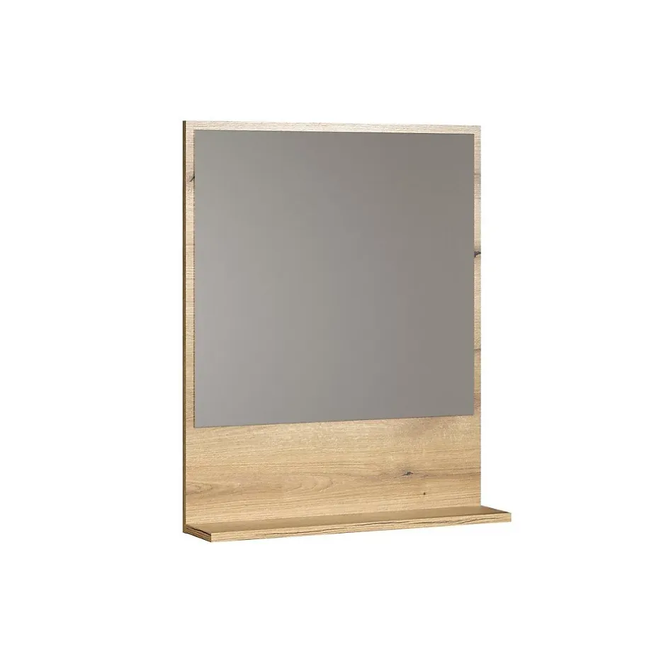 Calicosy Miroir mural avec 1 tablette L60 cm - PUREBLISS* Etagère Salle De Bains