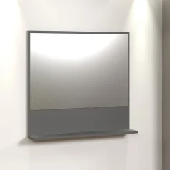 Calicosy Miroir mural avec 1 tablette L80 cm - PUREBLISS* Etagère Salle De Bains