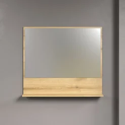 Calicosy Miroir mural avec 1 tablette L80 cm - PUREBLISS* Etagère Salle De Bains
