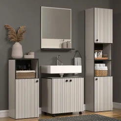 Calicosy Miroir mural avec 1 tablette L60 cm - PUREBLISS