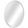 Helloshop26 Miroir mural avec kit de montage blanc