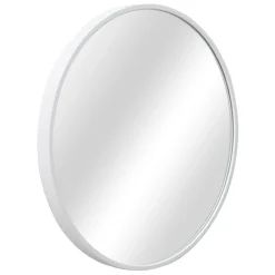 Helloshop26 Miroir mural avec kit de montage blanc