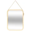 5Five Miroir mural avec lanière en cuir 45x35cm - Marron-