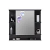 Trend Team Miroir mural avec étagère - Mélaminé - Noir - 72 - 76 - 20 cm