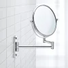 Duravit Miroir mural cosmétique sur bras mobile et orientable en laiton chromé - 20cm - support 31cm - D-Code