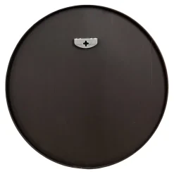 Helloshop26 Miroir mural diamètre 40 cm cadre aluminium noir* Miroir Simple