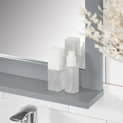 Sobuy Miroir Mural Meuble Salle de Bain avec 1 étage Plateau, FRG129-SG,* Armoire De Toilette