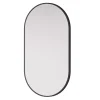 Bernstein Miroir mural oval design de salle de bain avec cadre en aluminium noir - 8144B - 55x100cm