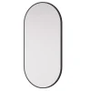 Bernstein Miroir mural oval design de salle de bain avec cadre en aluminium noir - 8144B - 60x120cm* Miroir Simple