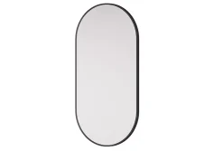 Bernstein Miroir mural oval design de salle de bain avec cadre en aluminium noir - 8144B - 60x120cm* Miroir Simple