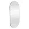 Helloshop26 Miroir mural ovale 40 x 80 blanc* Miroir Simple