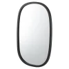 Helloshop26 Miroir mural ovale 70 x 50 noir