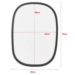 Helloshop26 Miroir mural ovale 70 x 50 noir