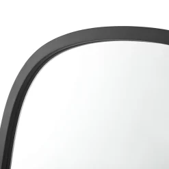 Helloshop26 Miroir mural ovale 70 x 50 noir