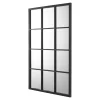 Helloshop26 Miroir mural rectangulaire 90 x 60 noir* Miroir Simple