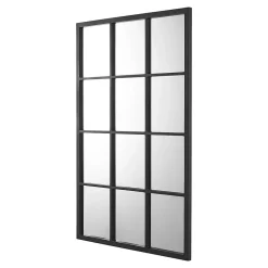Helloshop26 Miroir mural rectangulaire 90 x 60 noir* Miroir Simple