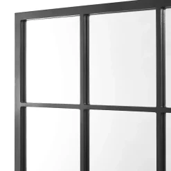 Helloshop26 Miroir mural rectangulaire 90 x 60 noir* Miroir Simple