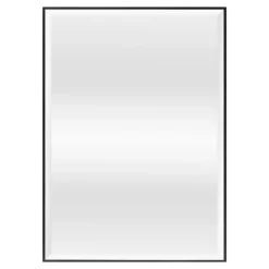 Helloshop26 Miroir mural rectangulaire 72 x 52 noir* Miroir Simple
