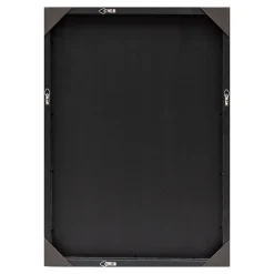 Helloshop26 Miroir mural rectangulaire 72 x 52 noir* Miroir Simple
