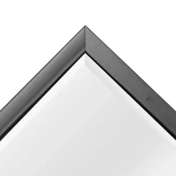 Helloshop26 Miroir mural rectangulaire 72 x 52 noir* Miroir Simple