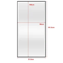 Helloshop26 Miroir mural rectangulaire 102 x 52 noir