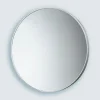Kiamami Valentina Miroir Mural Rond 60 Cm Avec Cadre Blanc En Résine Thermoplastique
