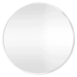 Helloshop26 Miroir mural rond 60 cm blanc blanc* Miroir Simple