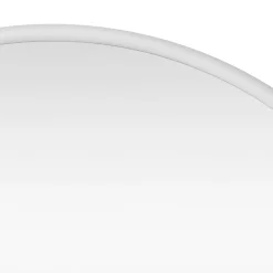 Helloshop26 Miroir mural rond 50 cm blanc blanc
