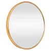 Helloshop26 Miroir mural rond 50 cm dore