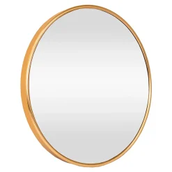 Helloshop26 Miroir mural rond 50 cm dore
