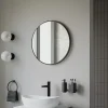 Bernstein Miroir mural rond design de salle de bain, cadre en aluminium, verre 4mm - 8232 - Couleur et Noir, 60cm