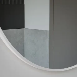 Bernstein Miroir mural rond design de salle de bain, cadre en aluminium, verre 4mm - 8232 - Couleur et Blanc, 100cm* Miroir Simple