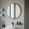Bernstein Miroir mural rond design de salle de bain, cadre en aluminium, verre 4mm - 8232 - Couleur et Noir, 80cm
