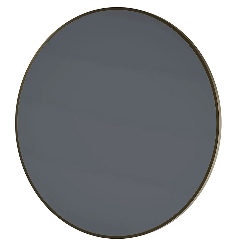 Bernstein Miroir mural rond design de salle de bain, cadre en aluminium, verre 4mm - 8232 - Couleur et 80cm, Or* Miroir Simple