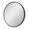 Helloshop26 Miroir mural rond diamètre 50 cm noir* Miroir Simple
